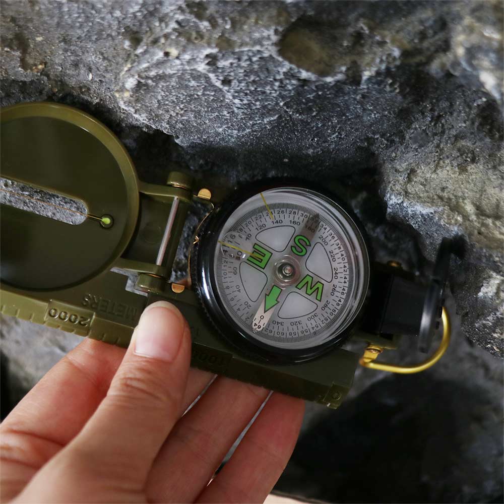 Compass Lensatic - Wasserdichter Professioneller Kompass aus Metall, Aluminiumlegierung,