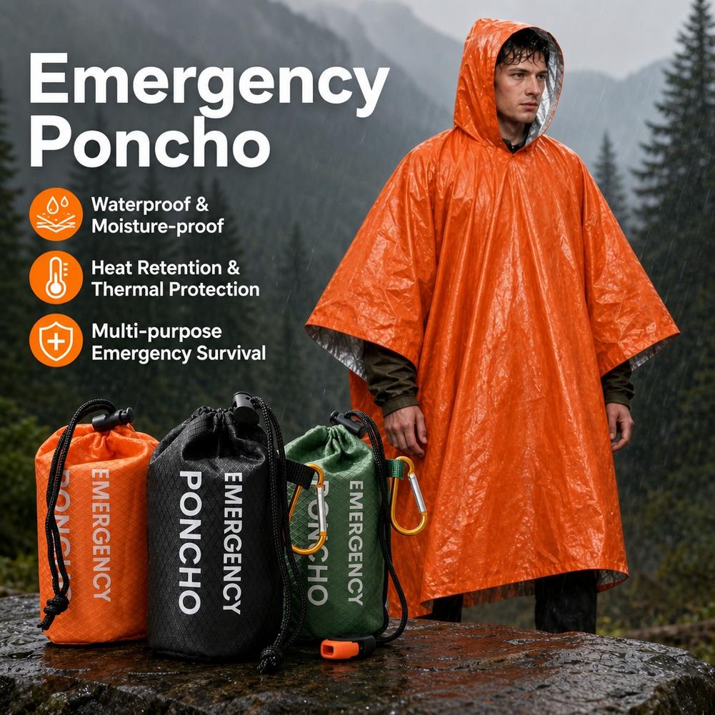Tragbares Notfall-Regenponcho- – Emergency Poncho Rain Bewertung und Preis