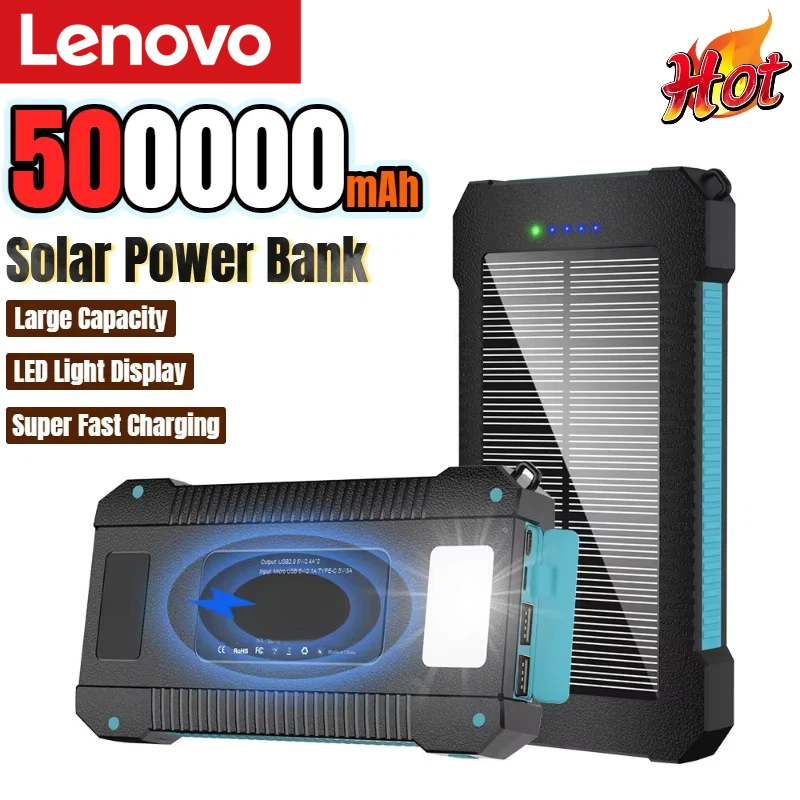 Lenovo 500000 mAh Solar-Powerb – Solar Emergency Charger Bewertung und Preis
